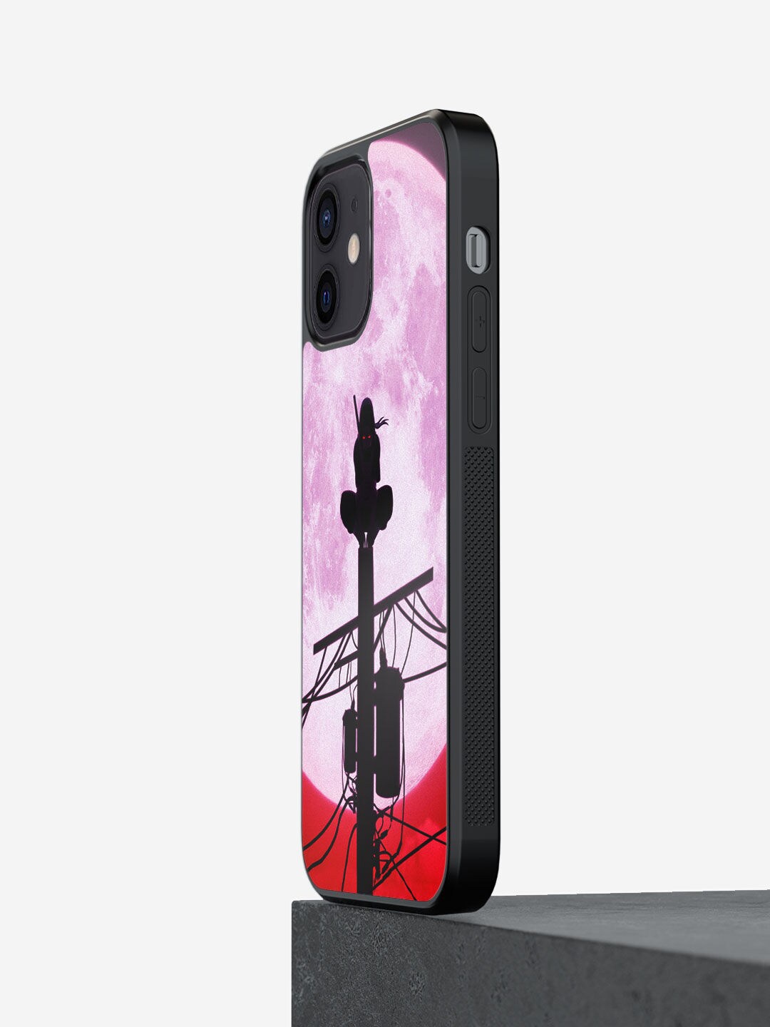 

macmerise Pink & Black Itachi Uchiha Design iPhone 12 Mini Bumper Phone Back Case