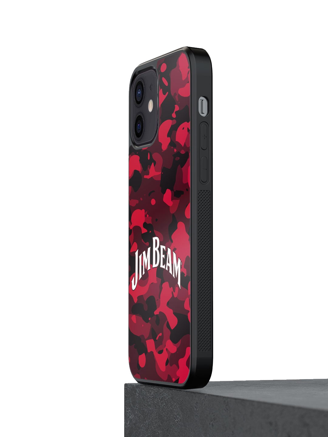 

macmerise Red & Black Jim Beam Camo Design iPhone 12 Mini Bumper Phone Back Case