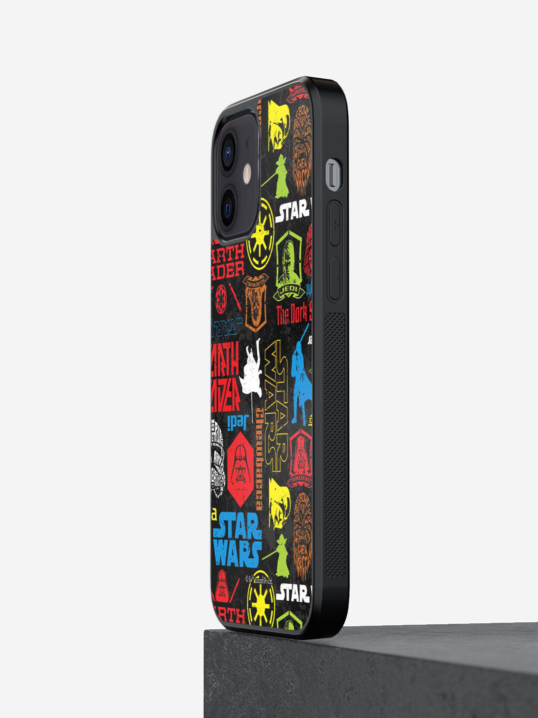 

macmerise Black Printed Star Wars Mashup iPhone 12 Back Case