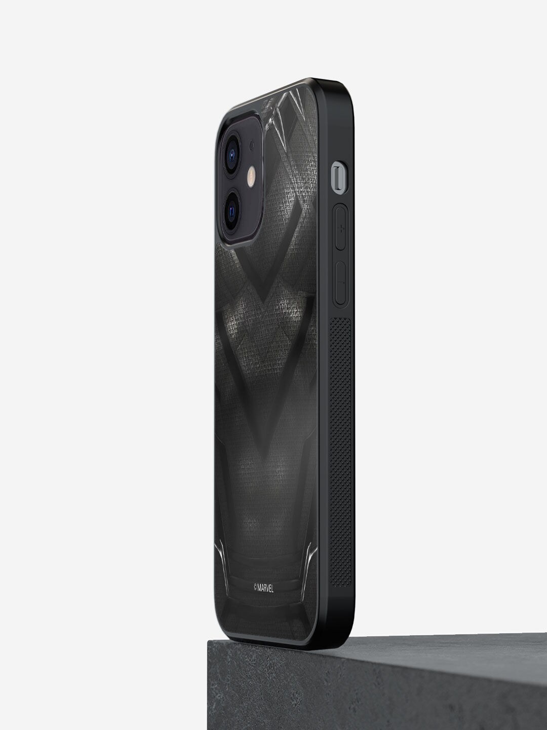 

macmerise Black Suit up Panther Design iPhone 12 Bumper Phone Back Case