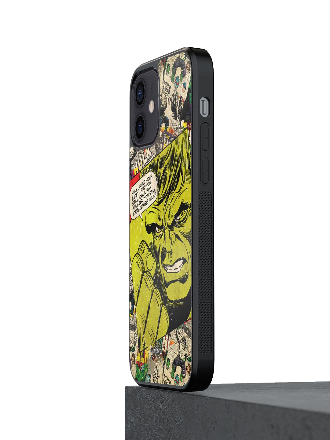 

macmerise Black & Green Comic Hulk Design iPhone 12 Mini Bumper Phone Back Case