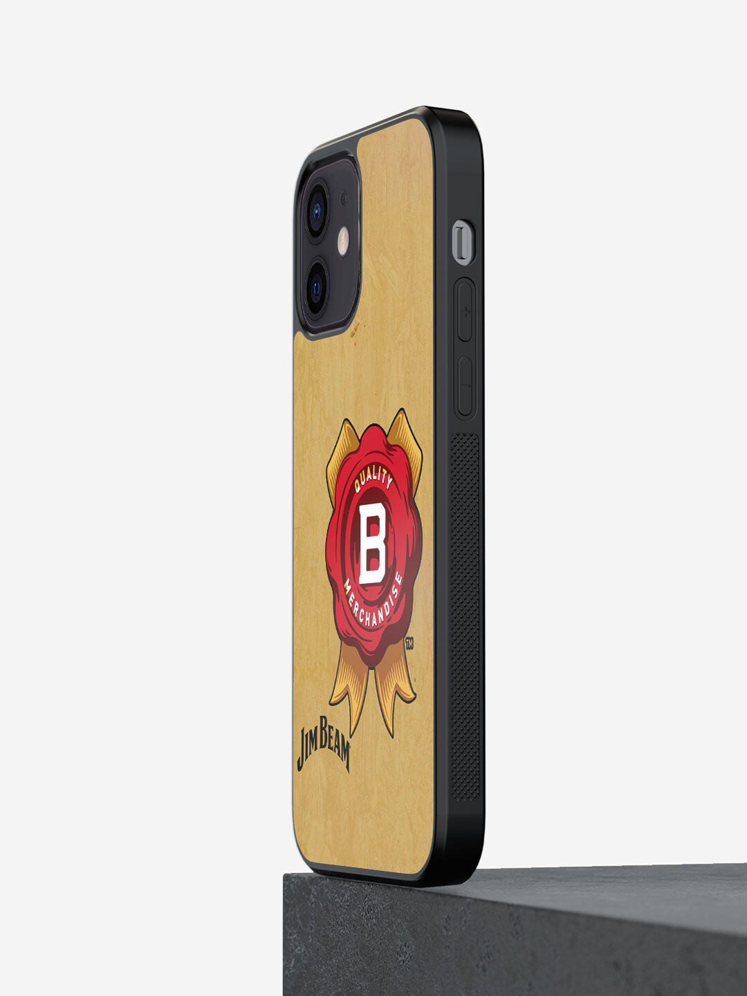 

macmerise Beige Printed Jim Beam Vintage iPhone 12 Mini Back Case