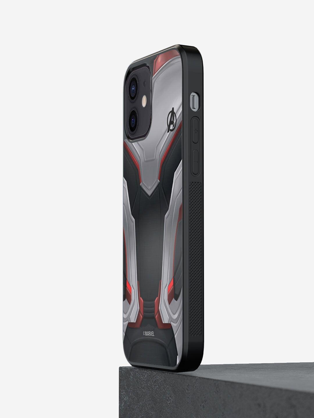 

macmerise Black Grey & Red Avengers Endgame iPhone 12 Mini Bumper Phone Back Case