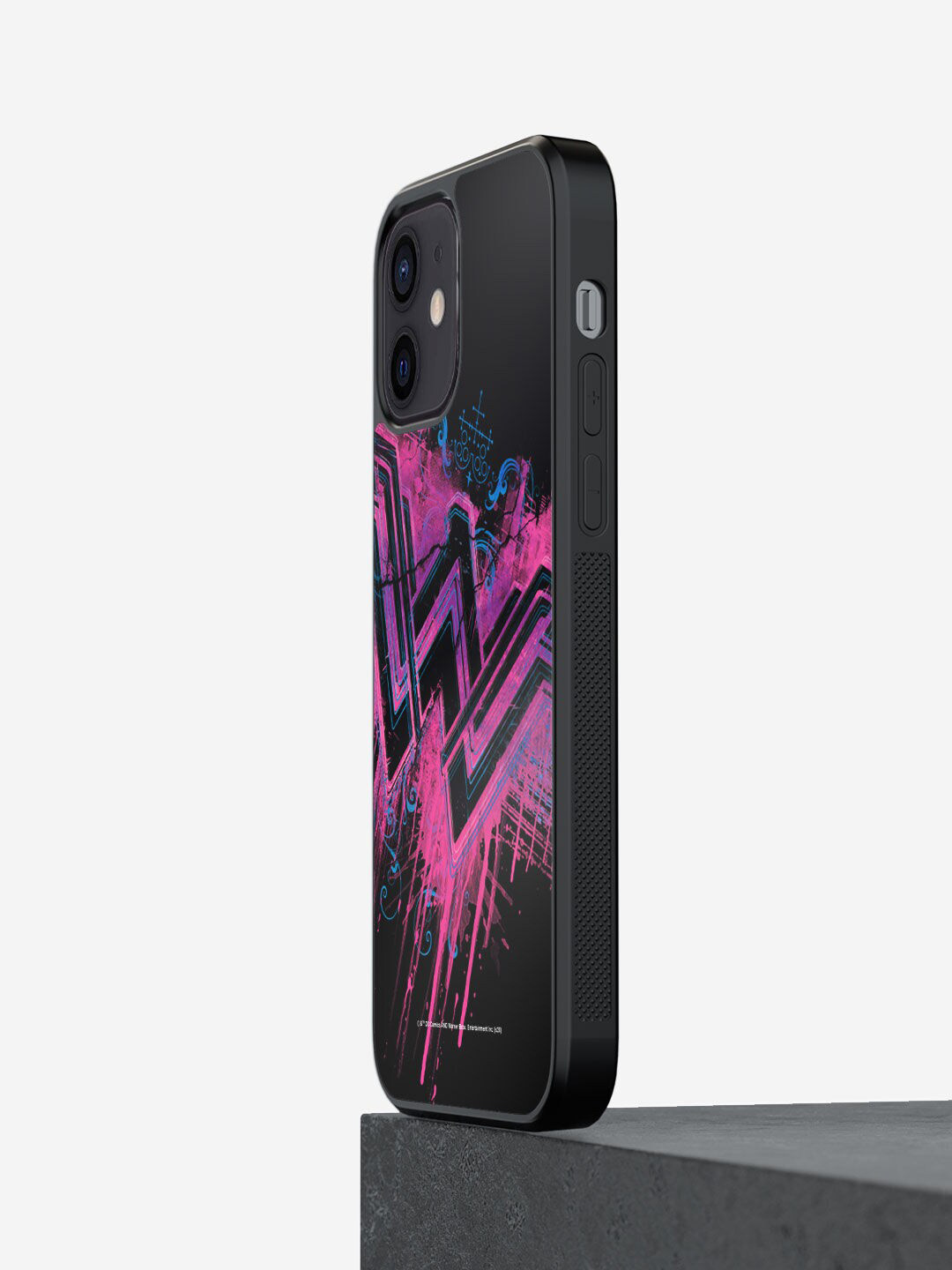 

macmerise Black & Pink Printed Woman iPhone 12 Back Case