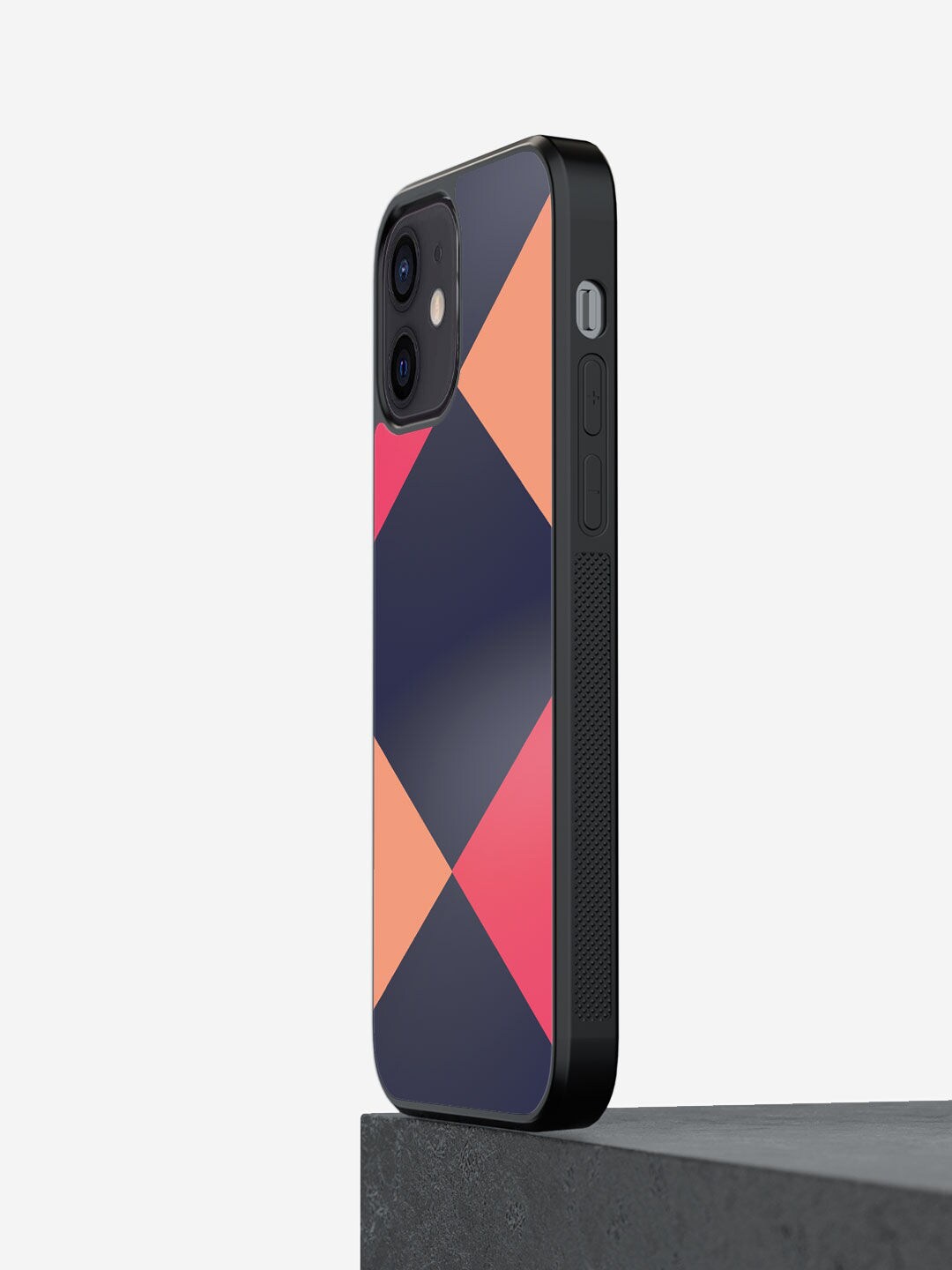 

macmerise Pink Printed Criss Cross iPhone 12 Mini Back Case