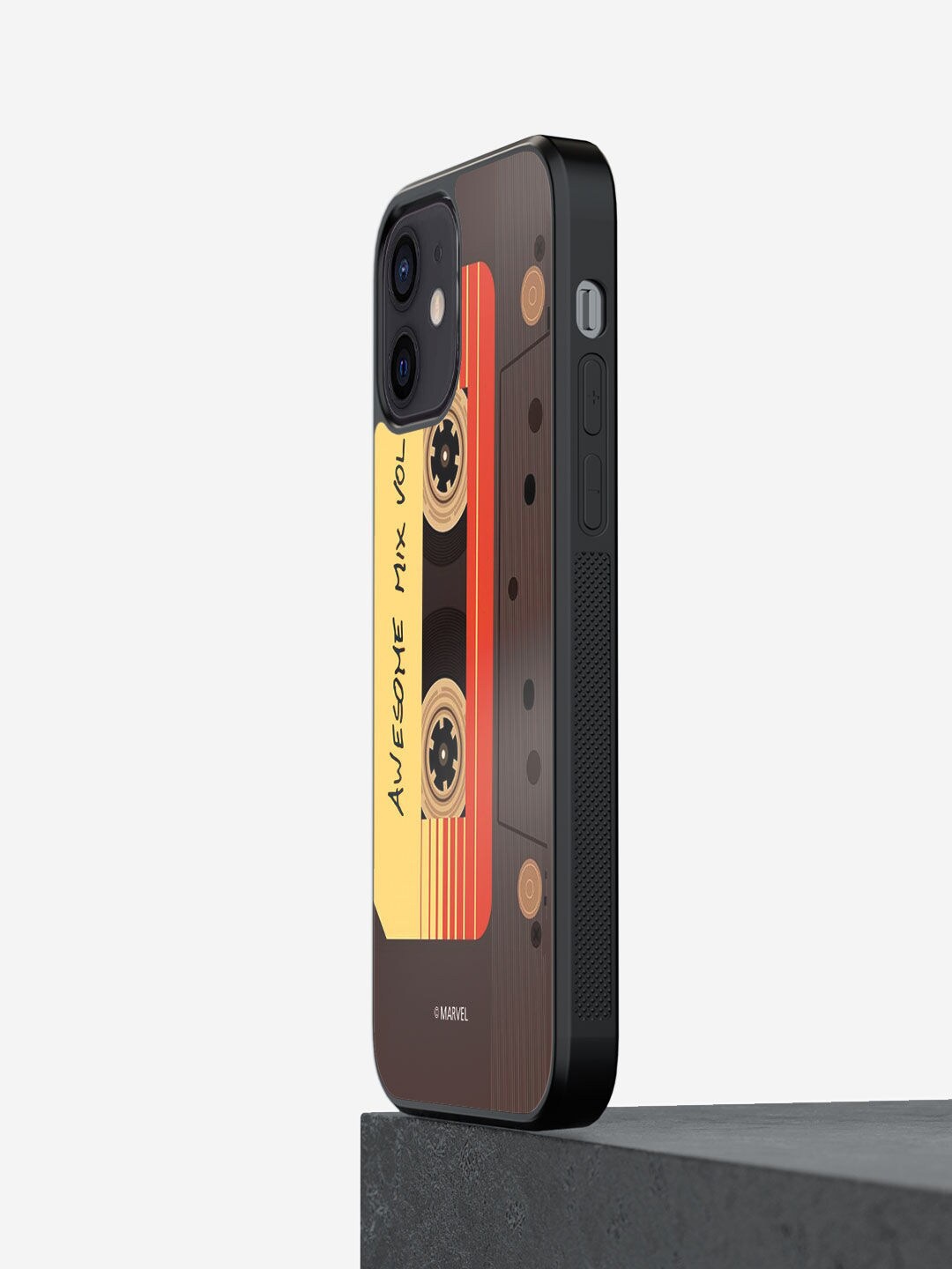 

macmerise Black & Red Typography Mix Tape Design iPhone 12 Mini Bumper Back Case