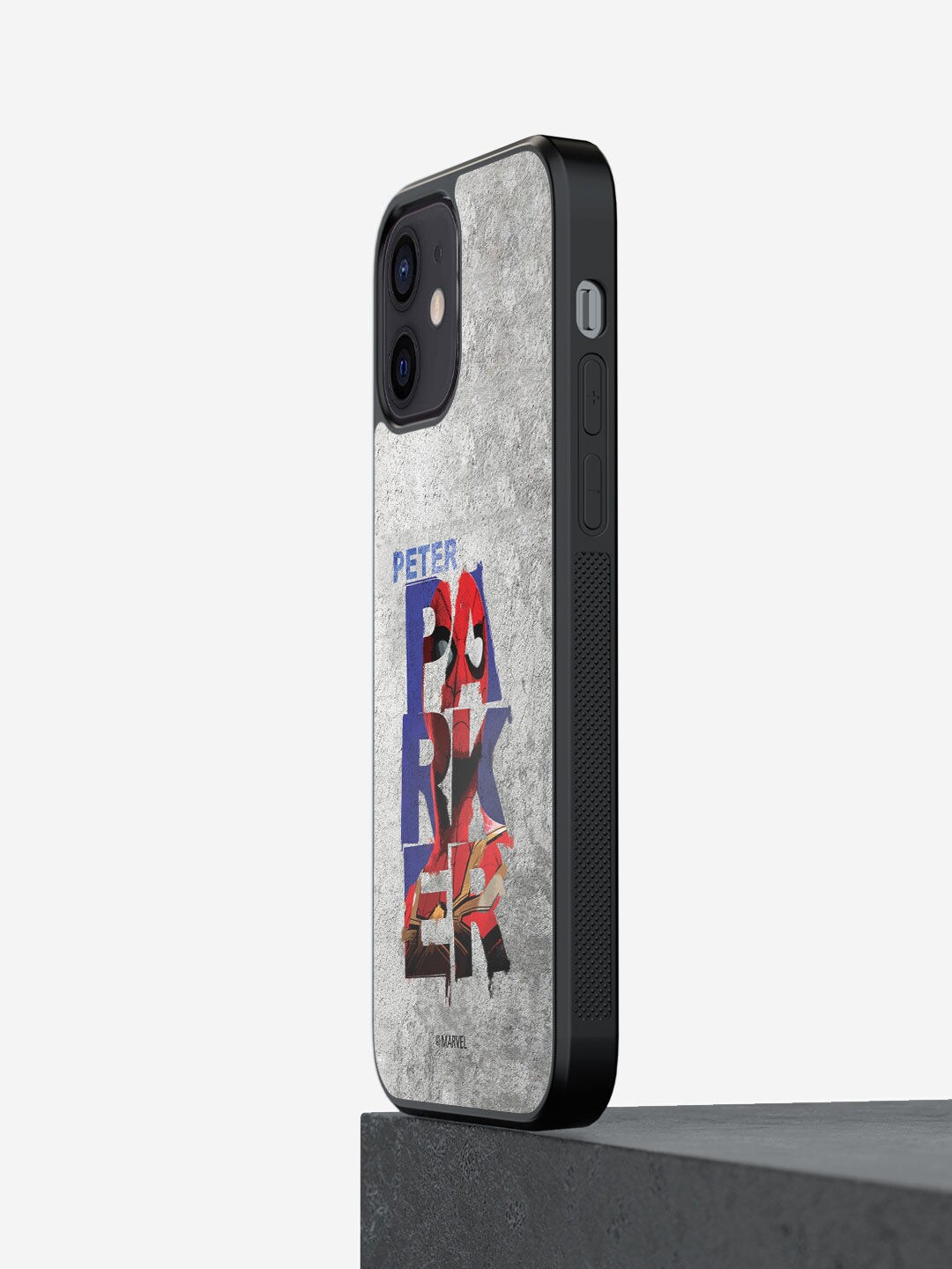 

macmerise Grey Printed Peter Parker Grunge iPhone 12 Mini Back Case