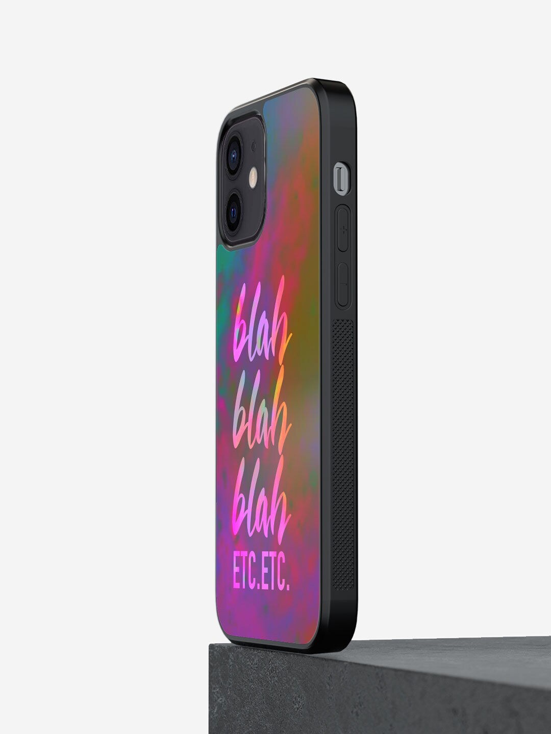 

macmerise Multicolor Blah Blah Design iPhone 12 Mini Phone Back Case, Multi