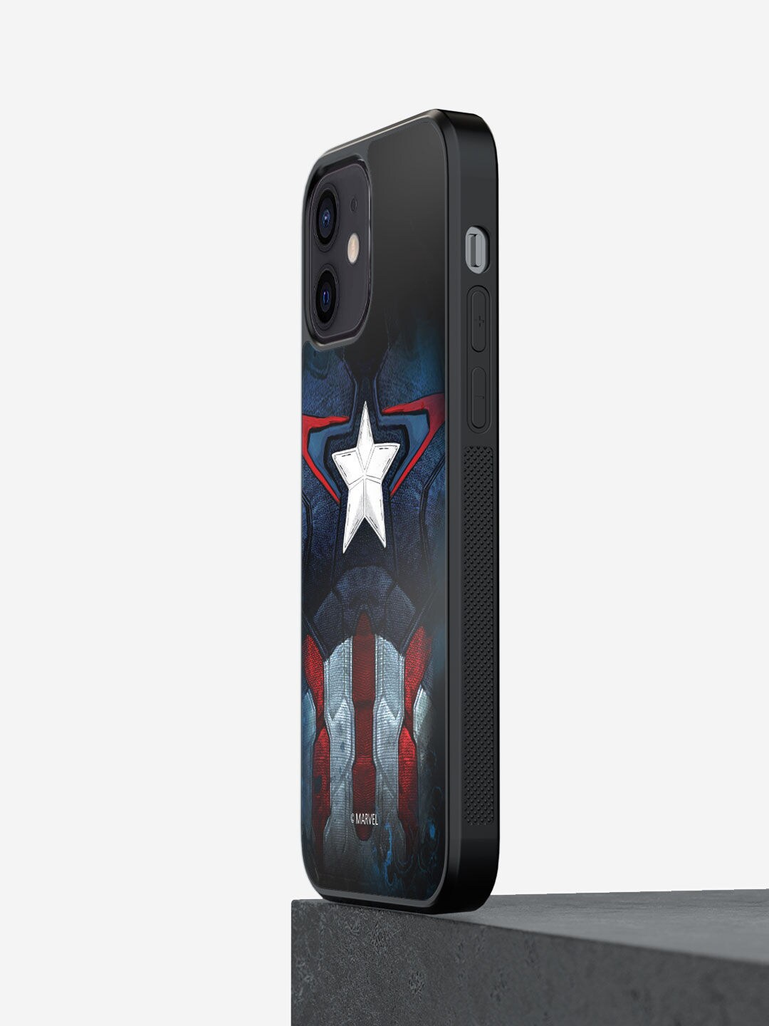 

macmerise Black & Blue Cap Am Suit Design iPhone 12 Mini Bumper Phone Back Case