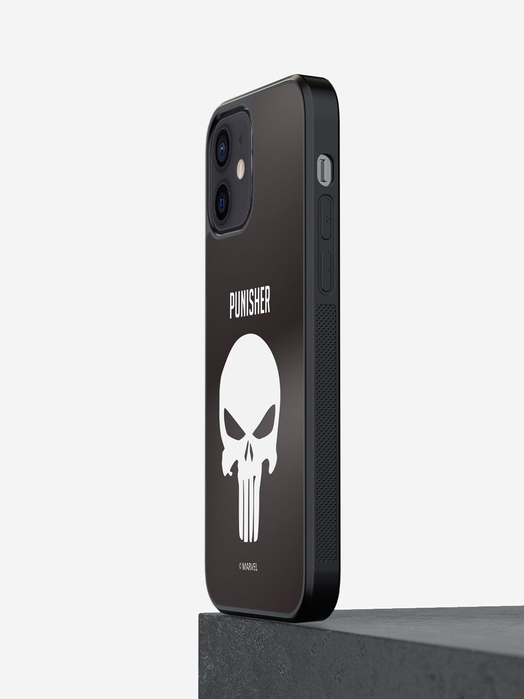 

macmerise Black Printed Punisher Symbol iPhone 12 Mini Back Case