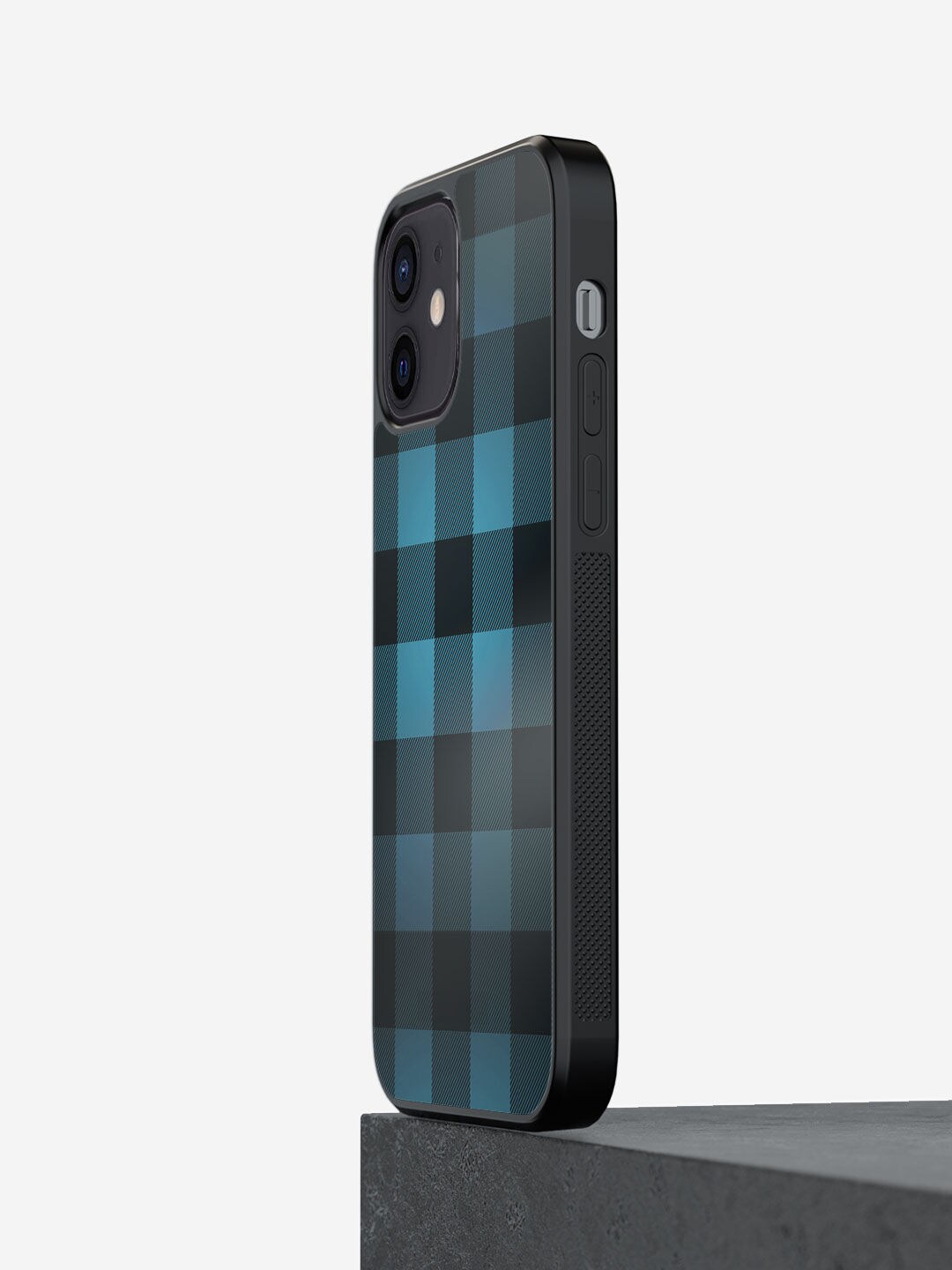 

macmerise Blue & Black Checkmate Design iPhone 12 Mini Phone Back Case