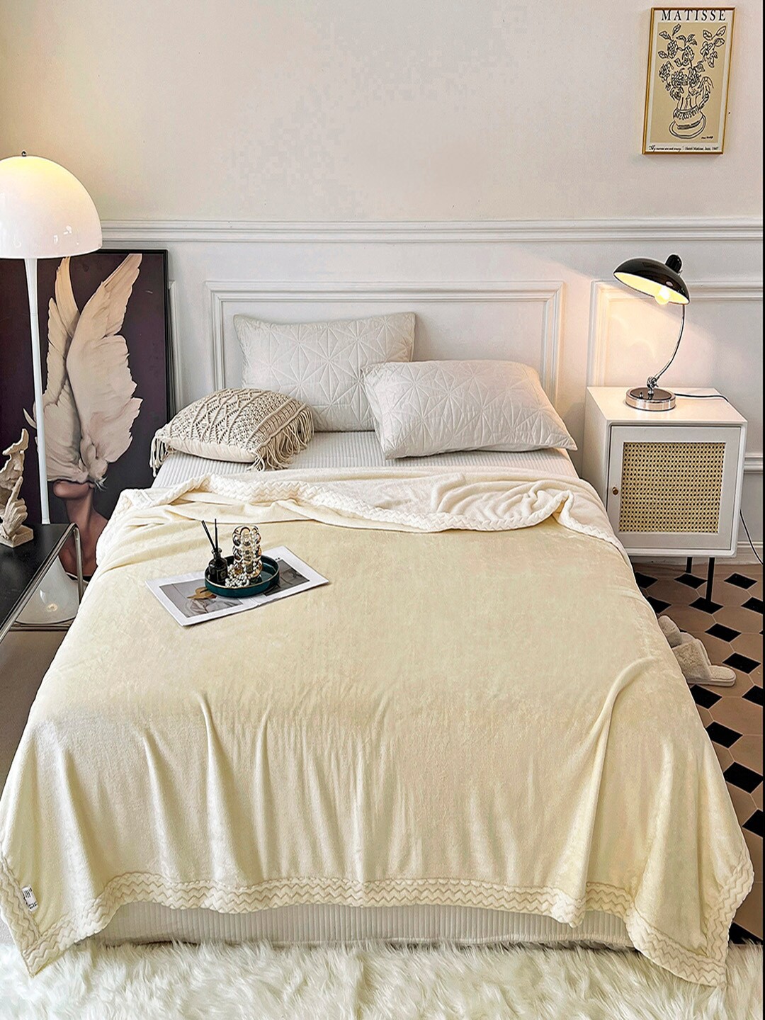 

JC Collection Off White Mild Winter 350 GSM Double Bed Blanket