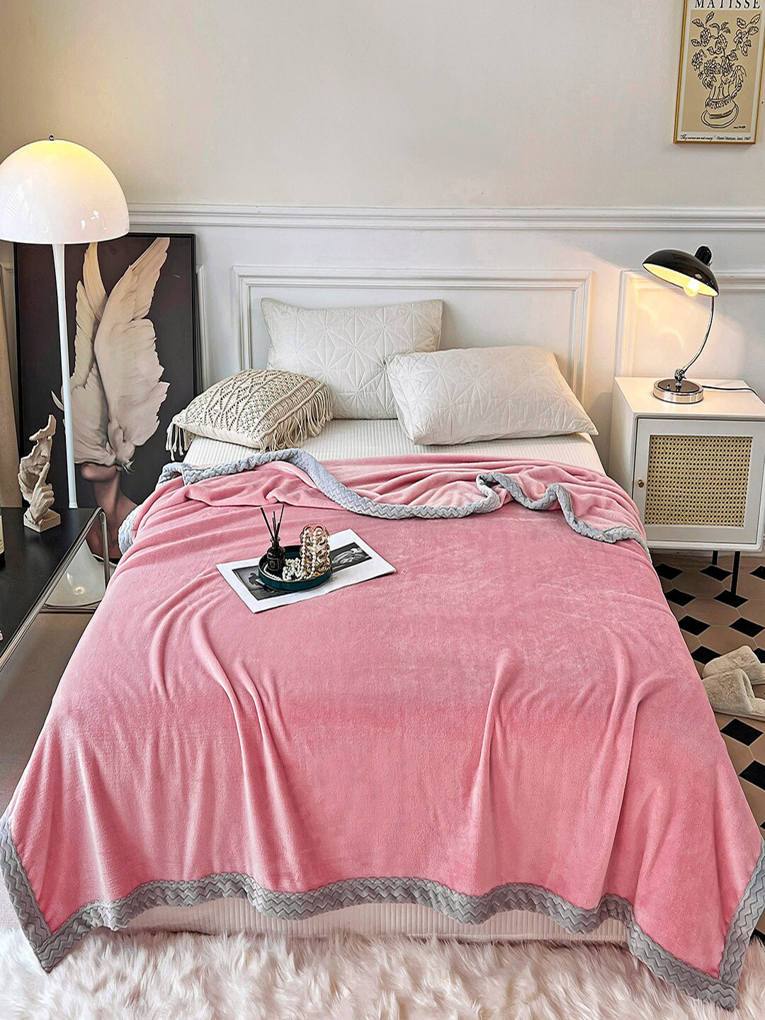 

JC Collection Pink & Grey Mild Winter 350 GSM Double Bed Blanket