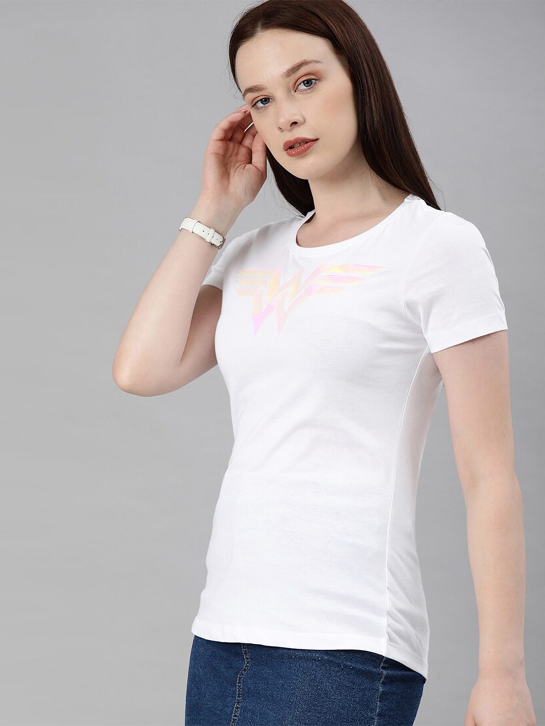 

Kook N Keech Wonder Woman Women White Wonder Woman Printed T-shirt