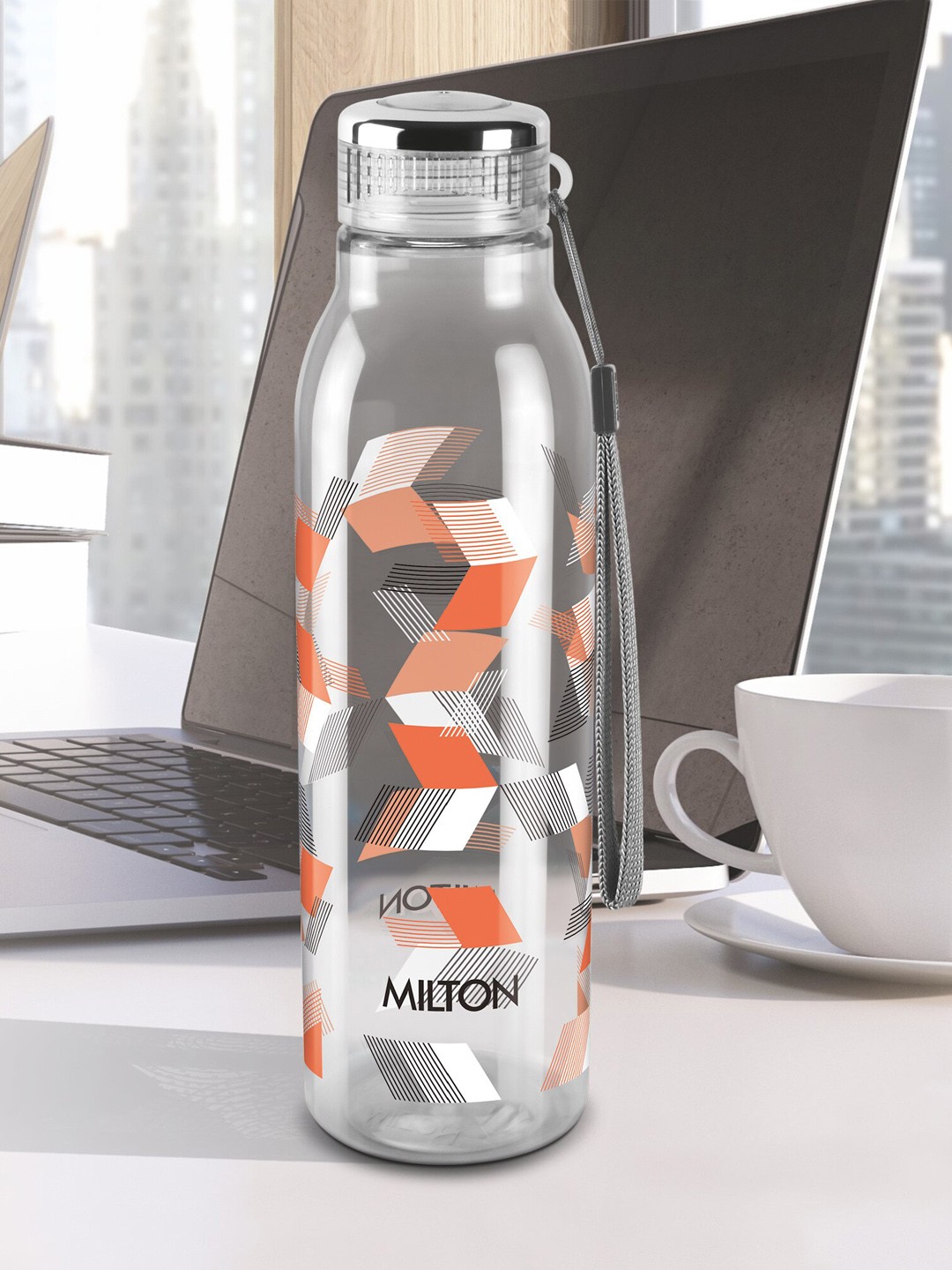 

Milton Set Of 4 Orange Helix 1000 Leak Proof Water Bottles 1L Each