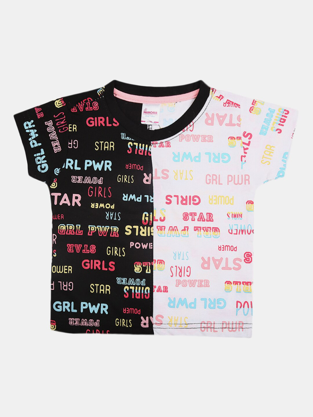 

V-Mart Girls Black Typography Printed T-shirt