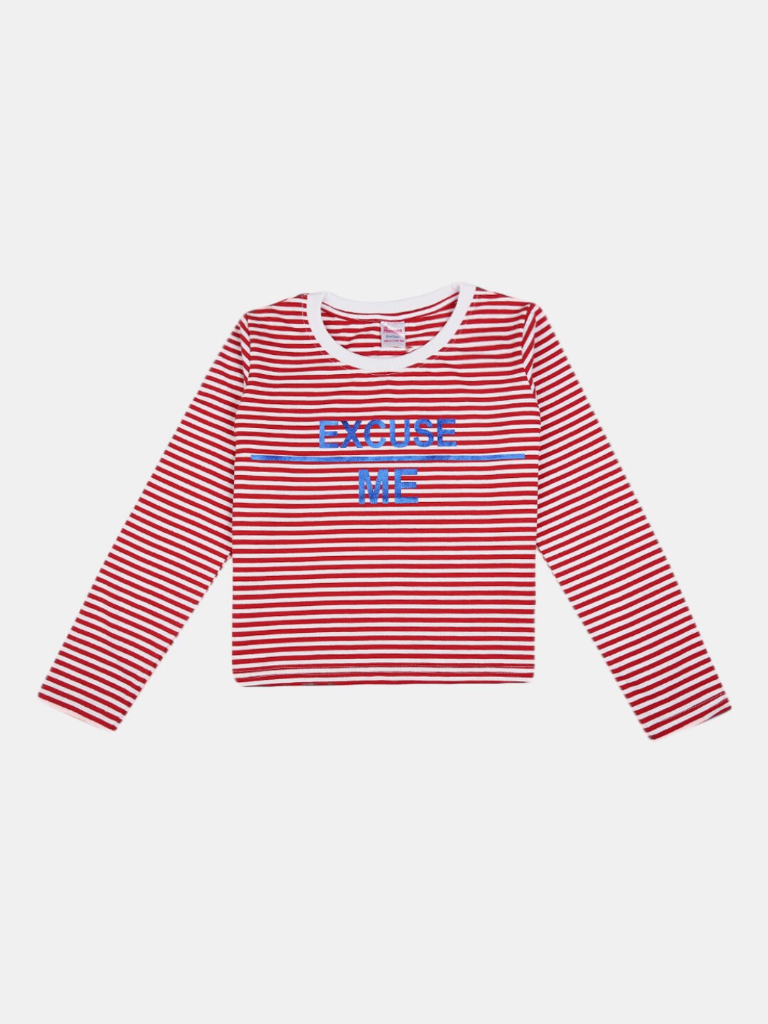 

V-Mart Girls Red Striped T-shirt