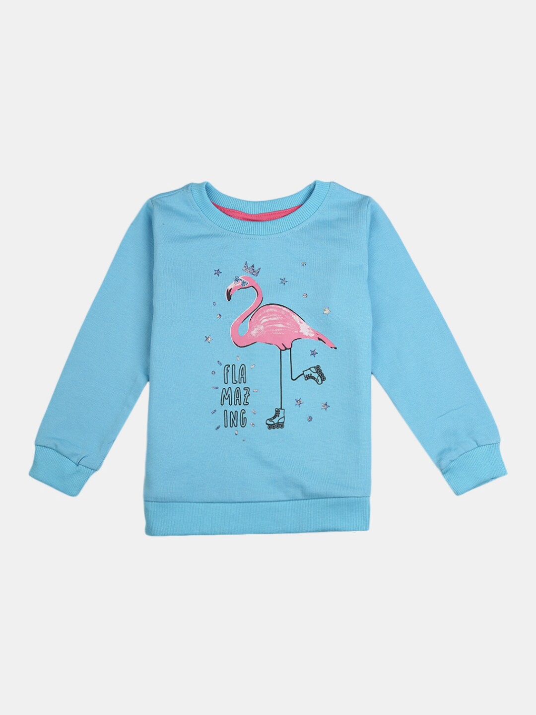 

V-Mart Girls Blue Printed T-shirt