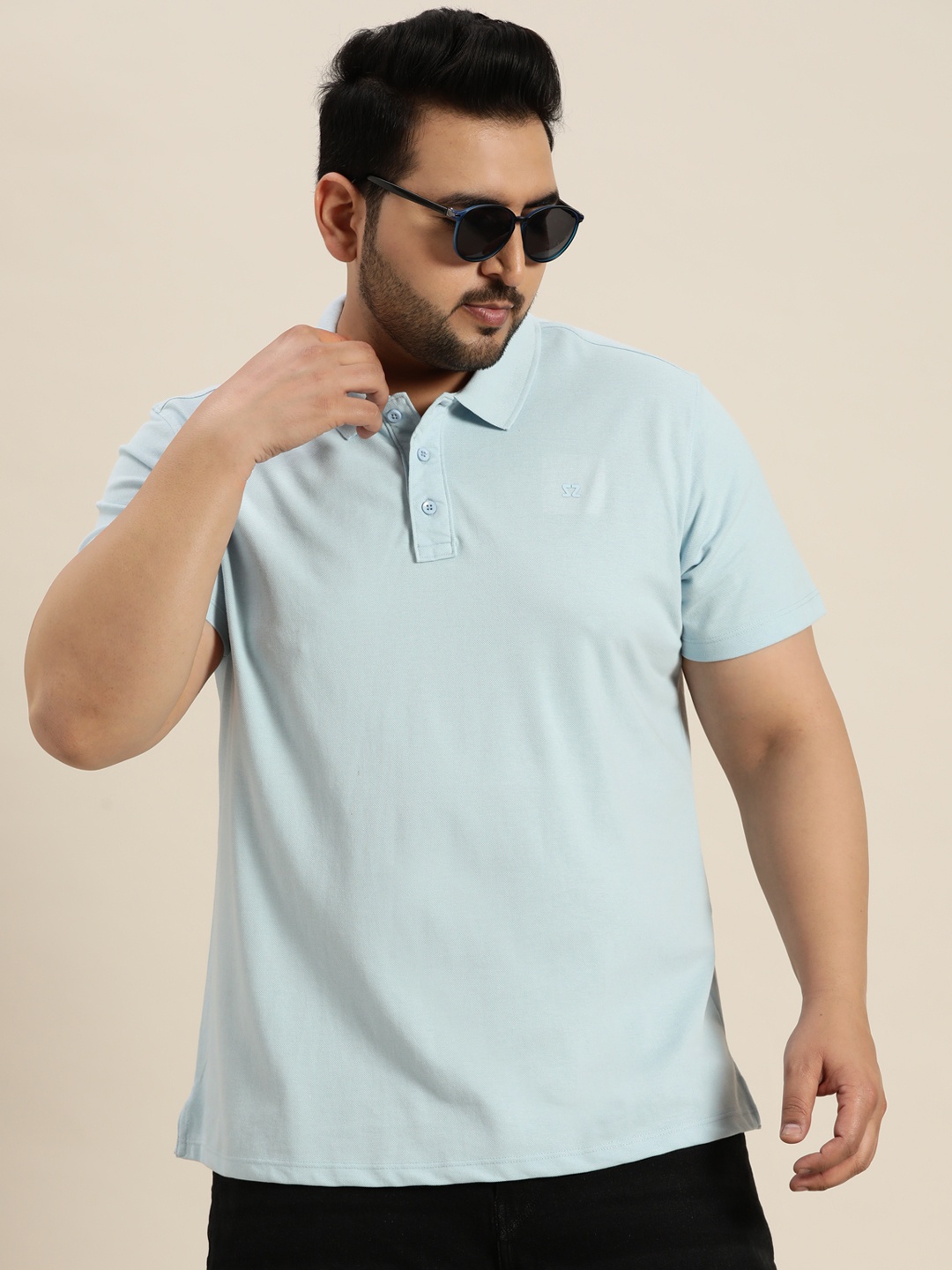 

Sztori Plus Size Regular-Fit Polo T-shirt, Blue