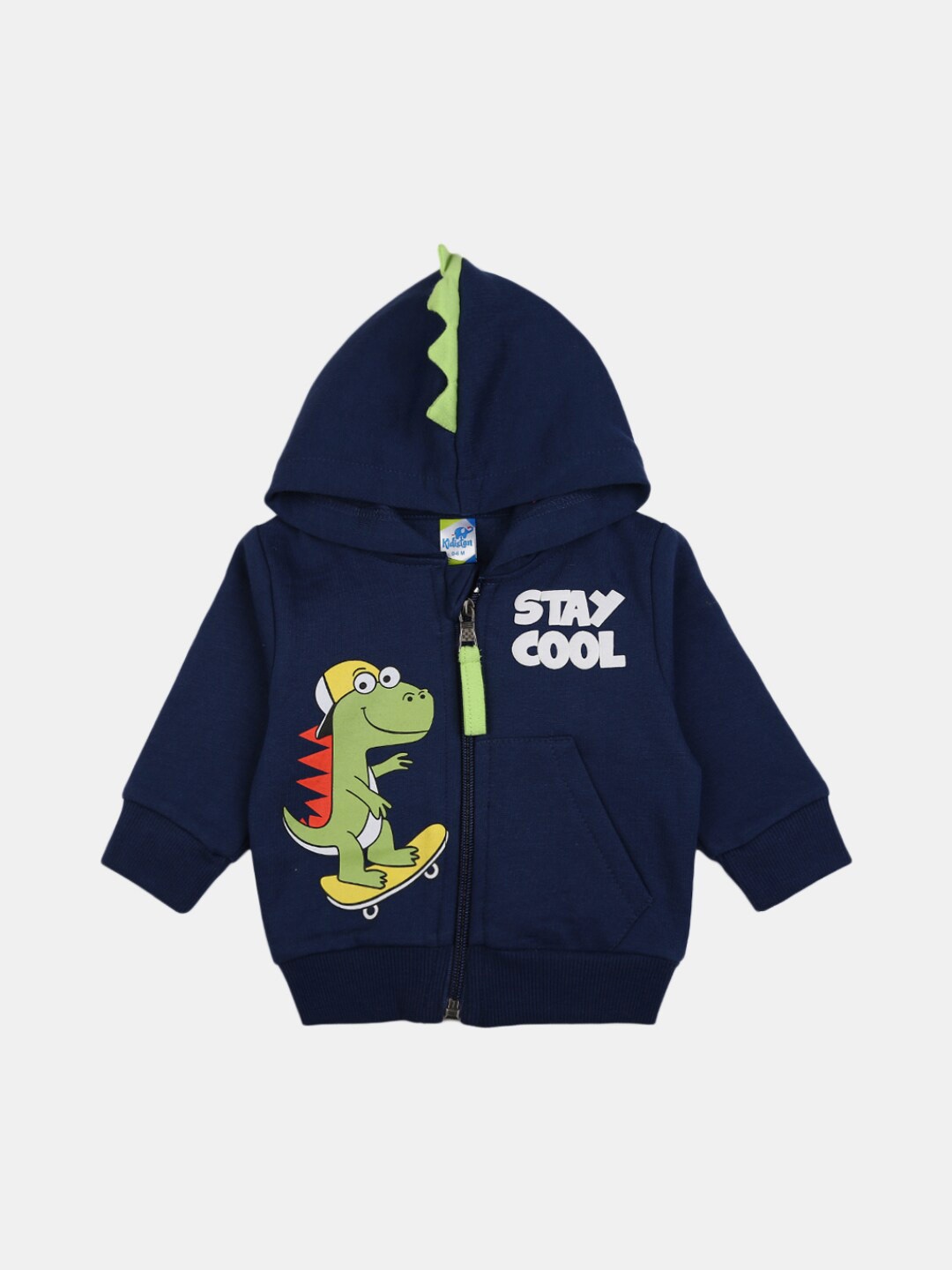 

V-Mart Kids Navy Blue Printed Hooded Sweatshirt