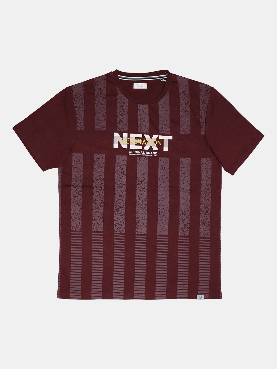 

HARBOR N BAY Men Maroon Typography Printed T-shirt