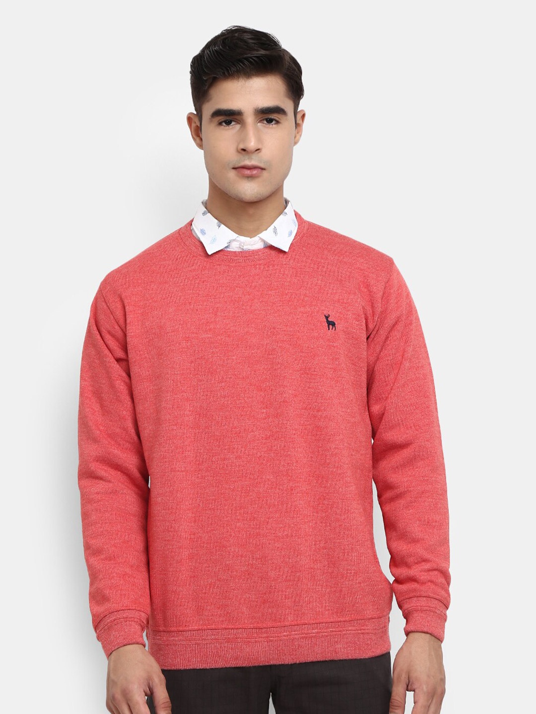 

V-Mart Men Pink Fleece Sweatshirt
