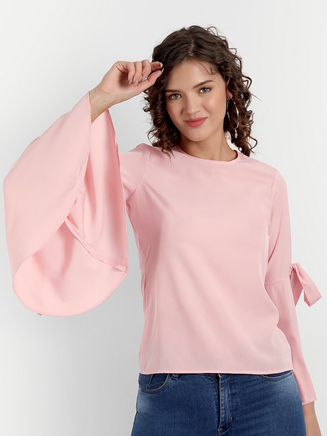 

PARASSIO CLOTHINGS Women Pink Georgette Top