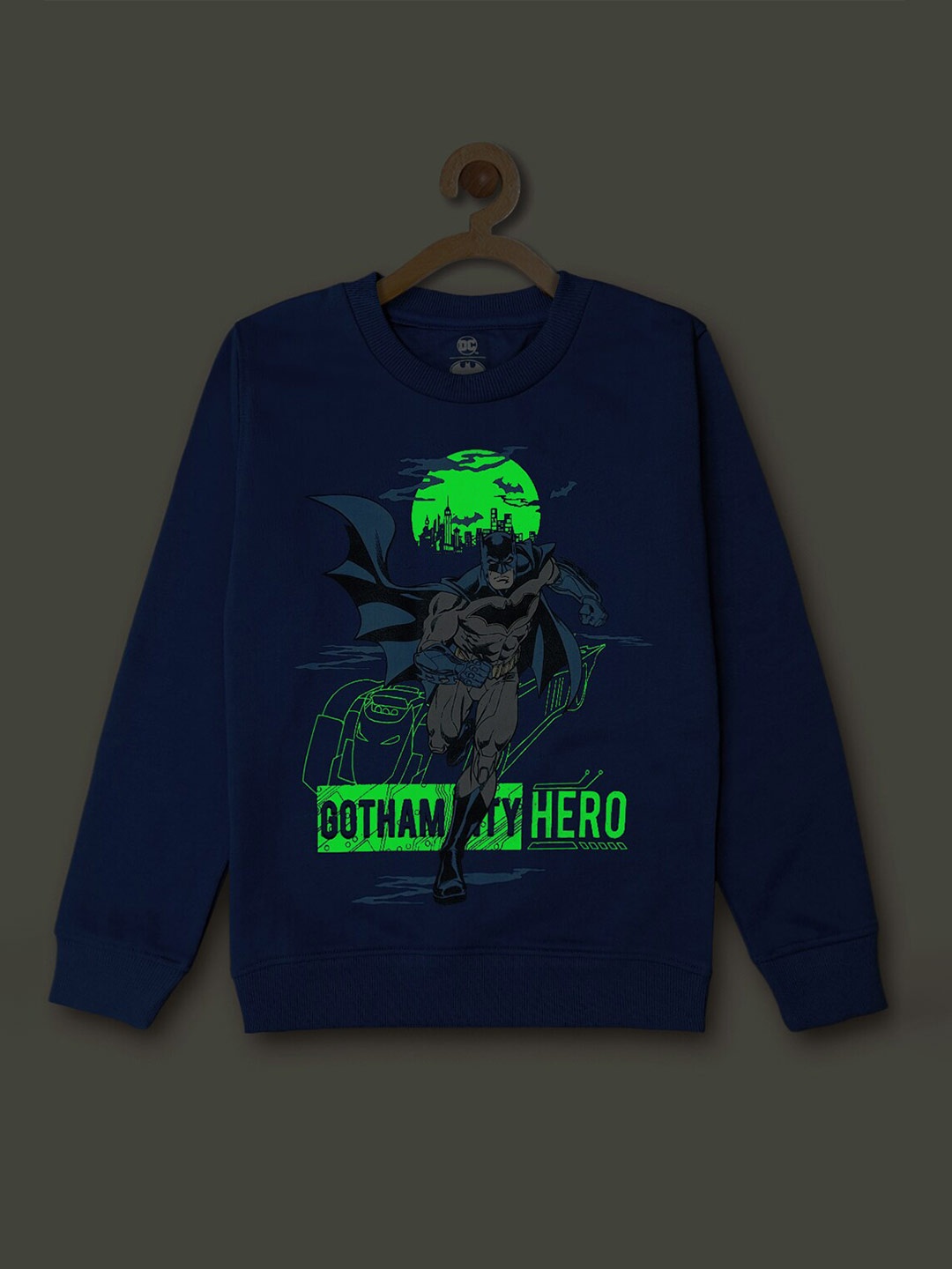 

Kids Ville Boys Blue Batman Printed Cotton Sweatshirt