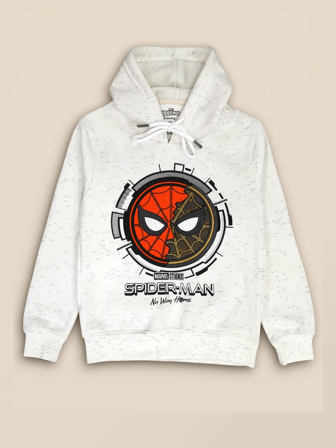 

Kids Ville Boys White Spiderman Print Hooded Sweatshirt