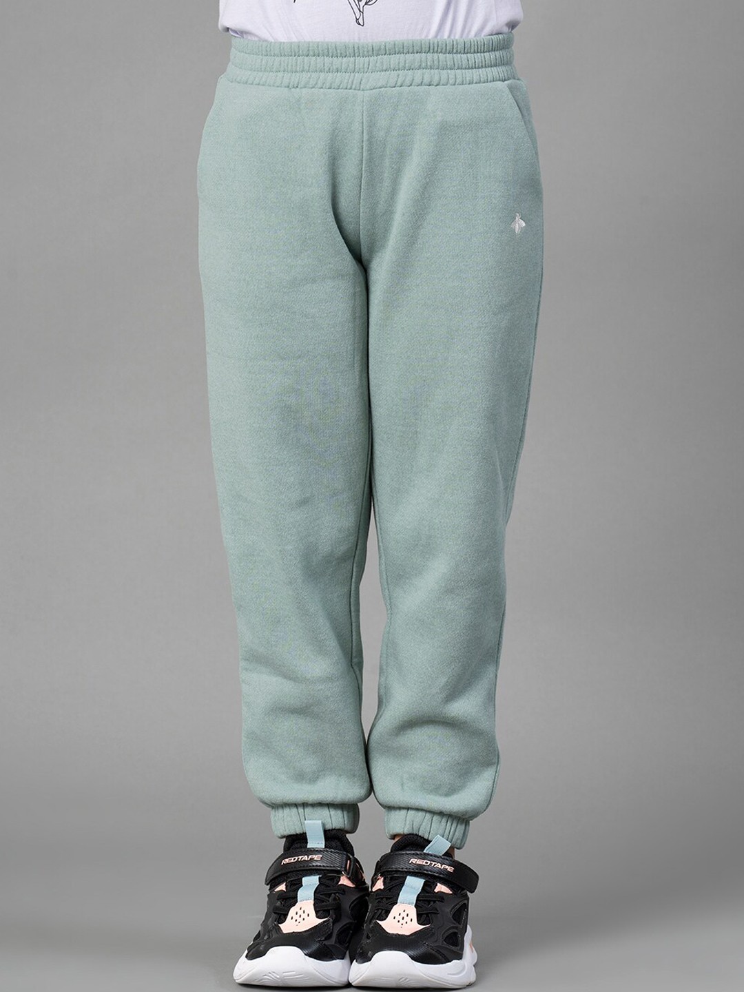 

Mode by Red Tape Girls Green Solid Joggers