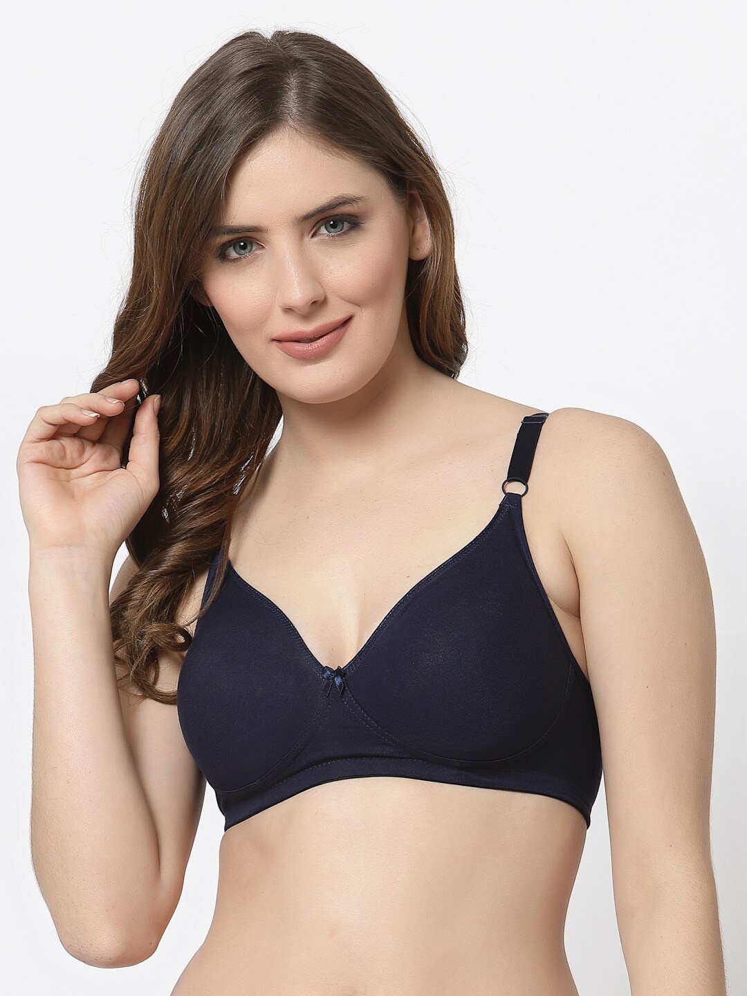 

Prag & Co Navy Blue Non Padded Anti Odour T-Shirt Bra