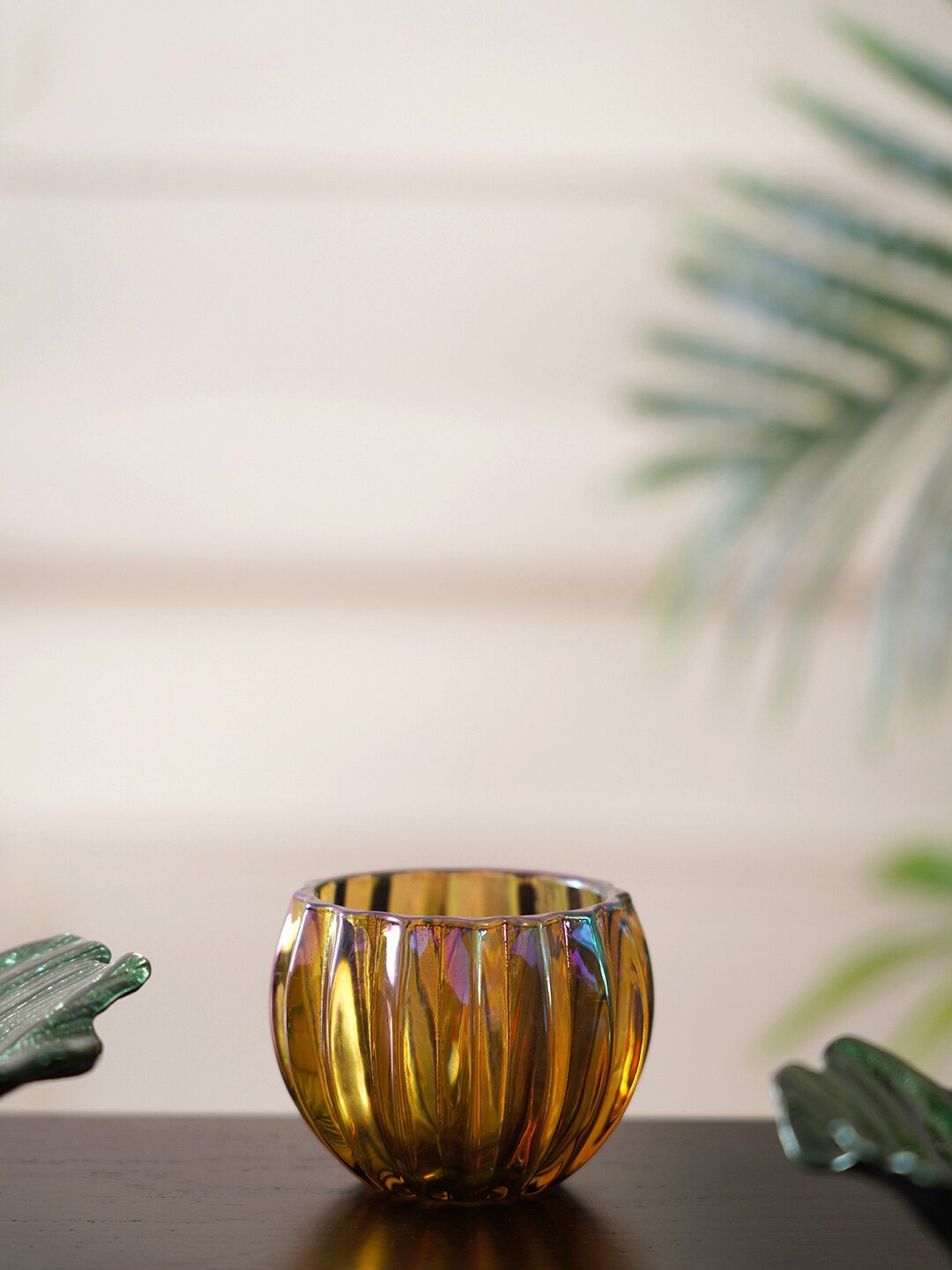 

Pure Home and Living Set Of 6 Gold-Toned Textured Candle Holders