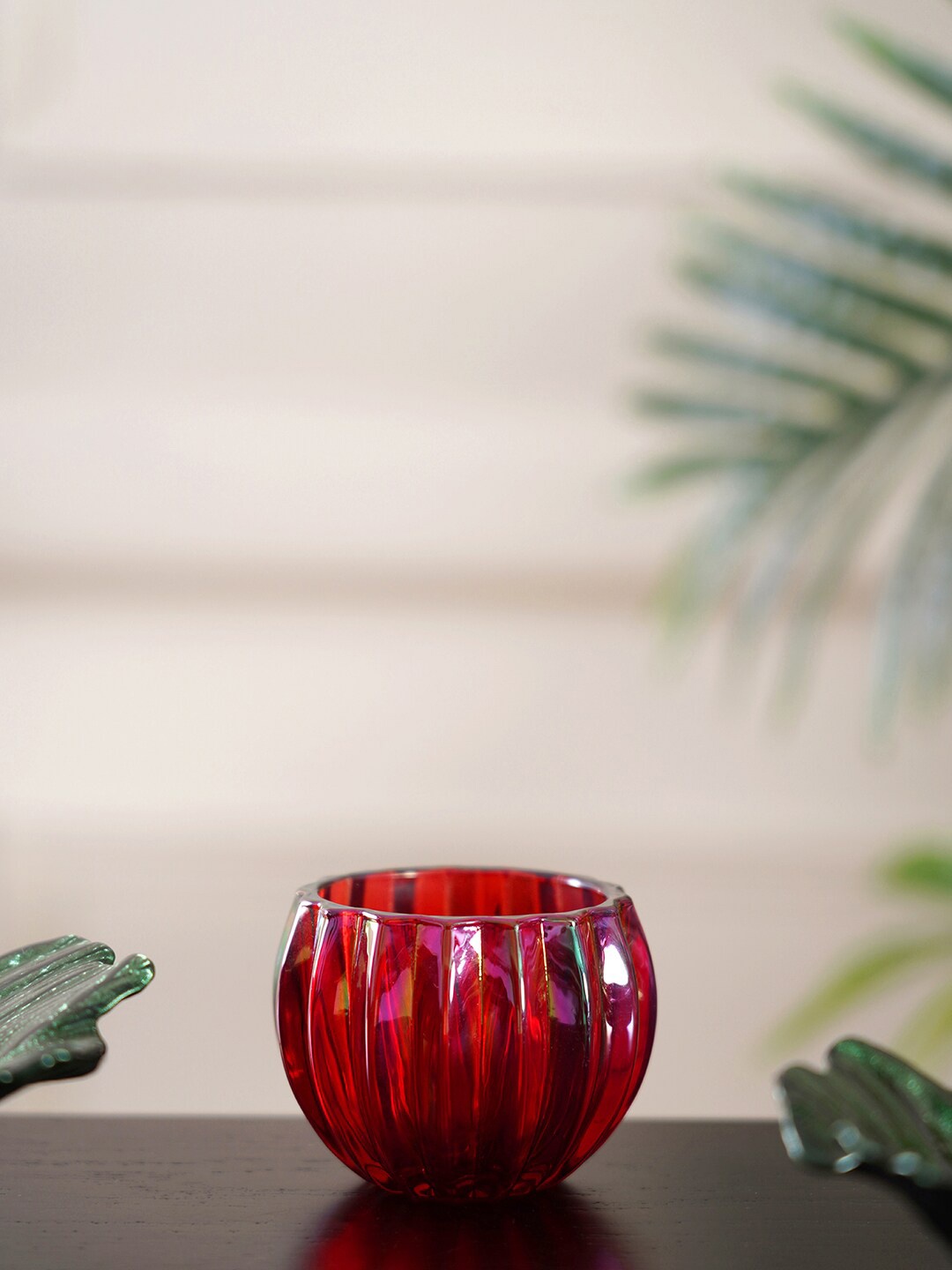 

Pure Home and Living Set Of 6 Red Textured Luster Votive Holder