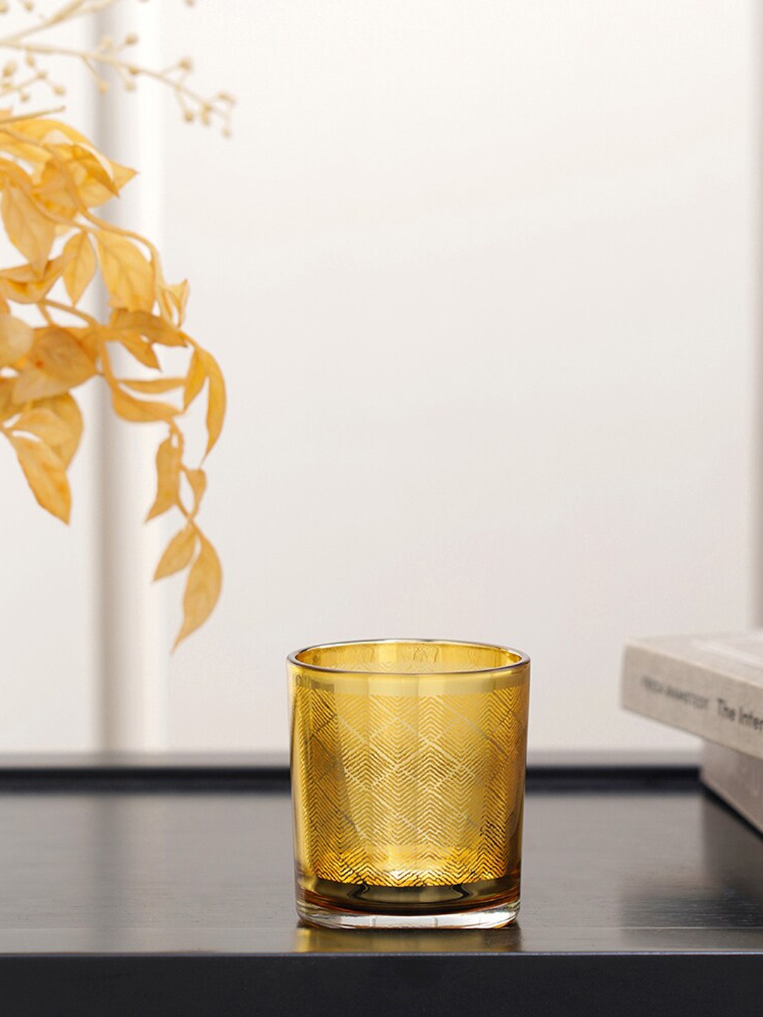 

Pure Home and Living Gold Textured Votive Candle Holder