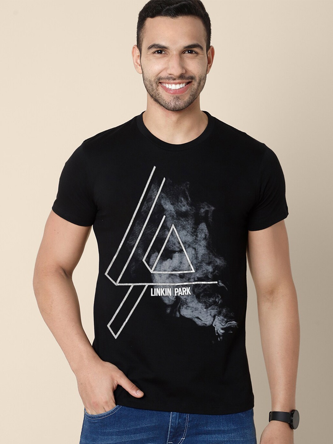 

Free Authority Linkin Park Printed Tshirt For Men, Black