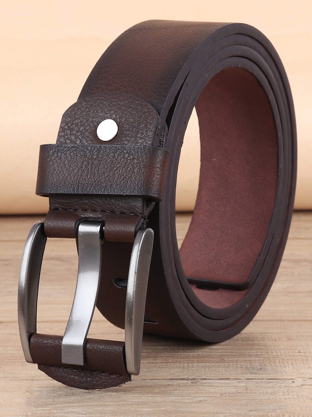 

WINSOME DEAL Men Brown Solid Casual Belt