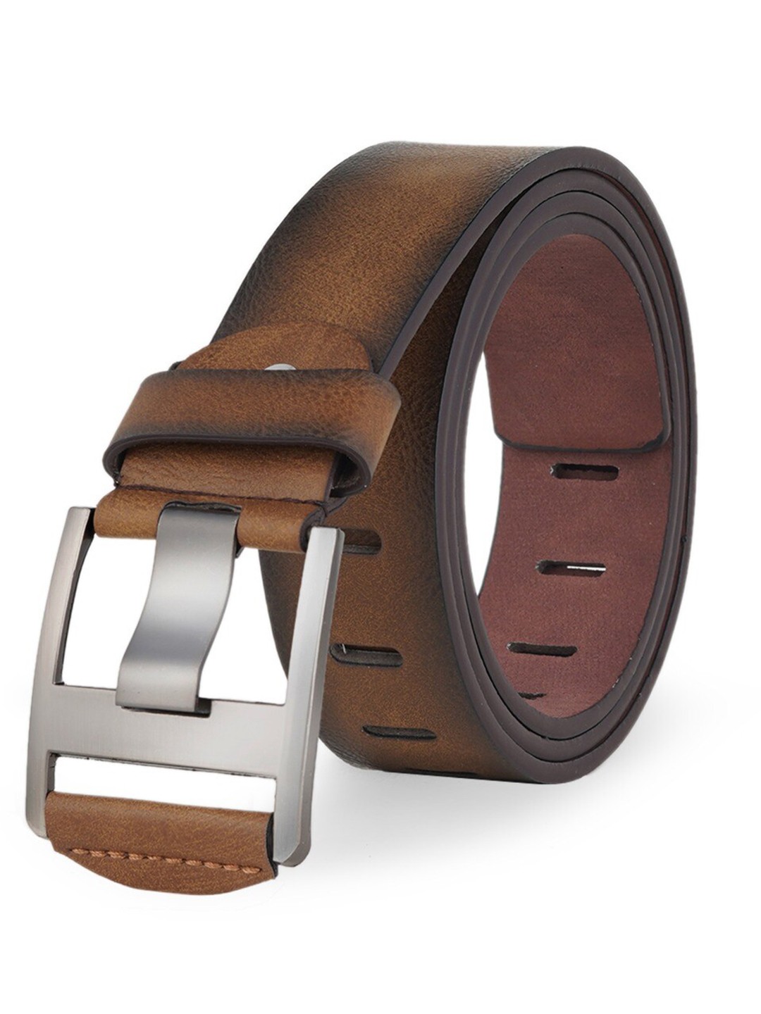 

WINSOME DEAL Men Brown Textured Casual Belt