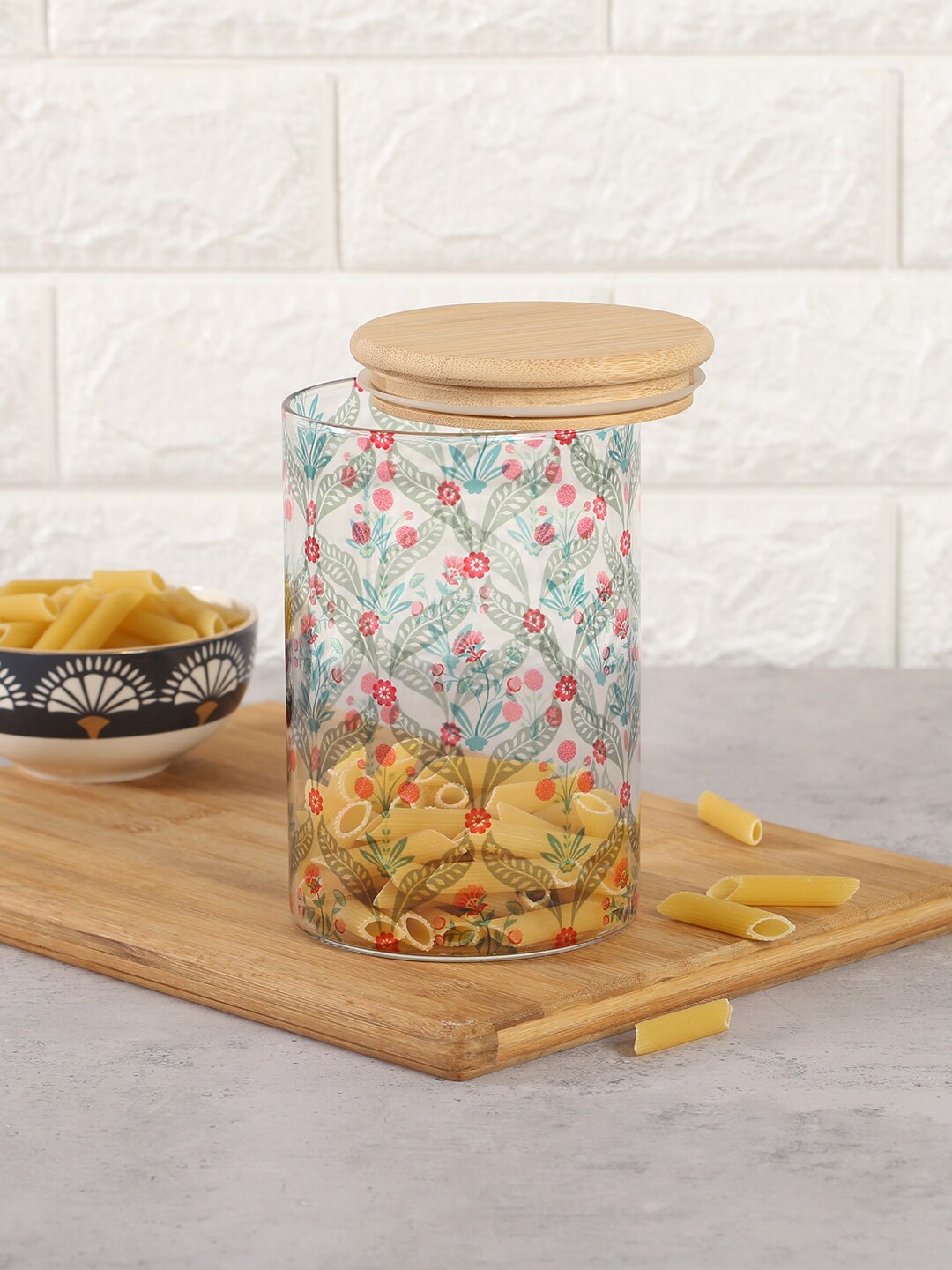 

India Circus by Krsnaa Mehta Transparent Dishwasher & Microwave Safe Glass Jar 1.05 L
