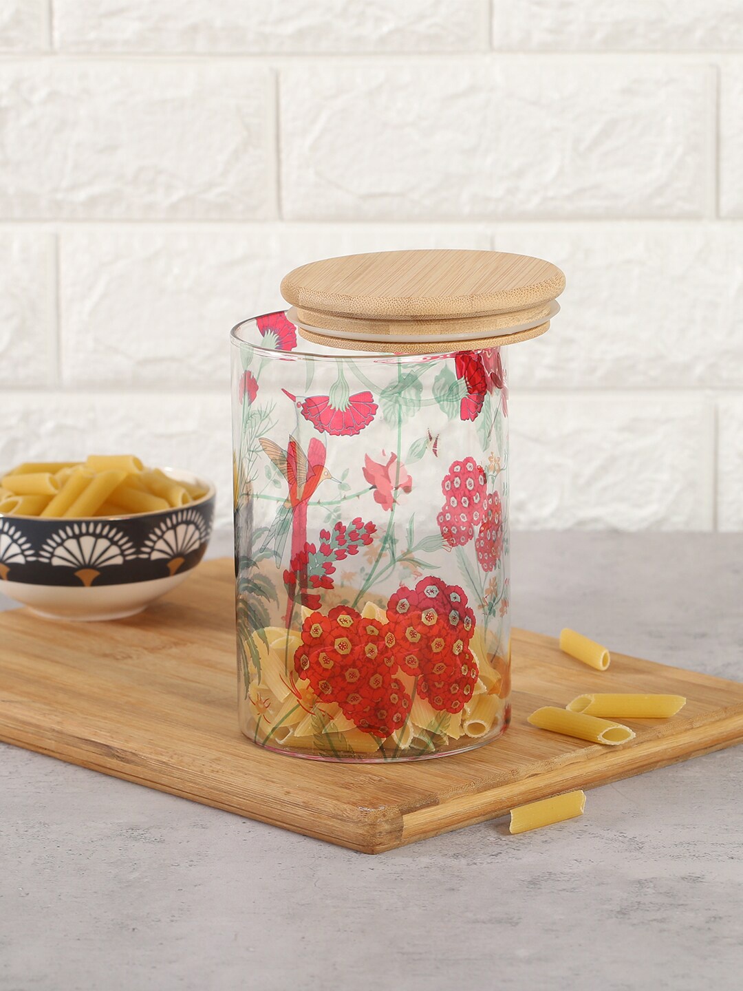 

India Circus by Krsnaa Mehta Transparent Printed Glass Storage Jar