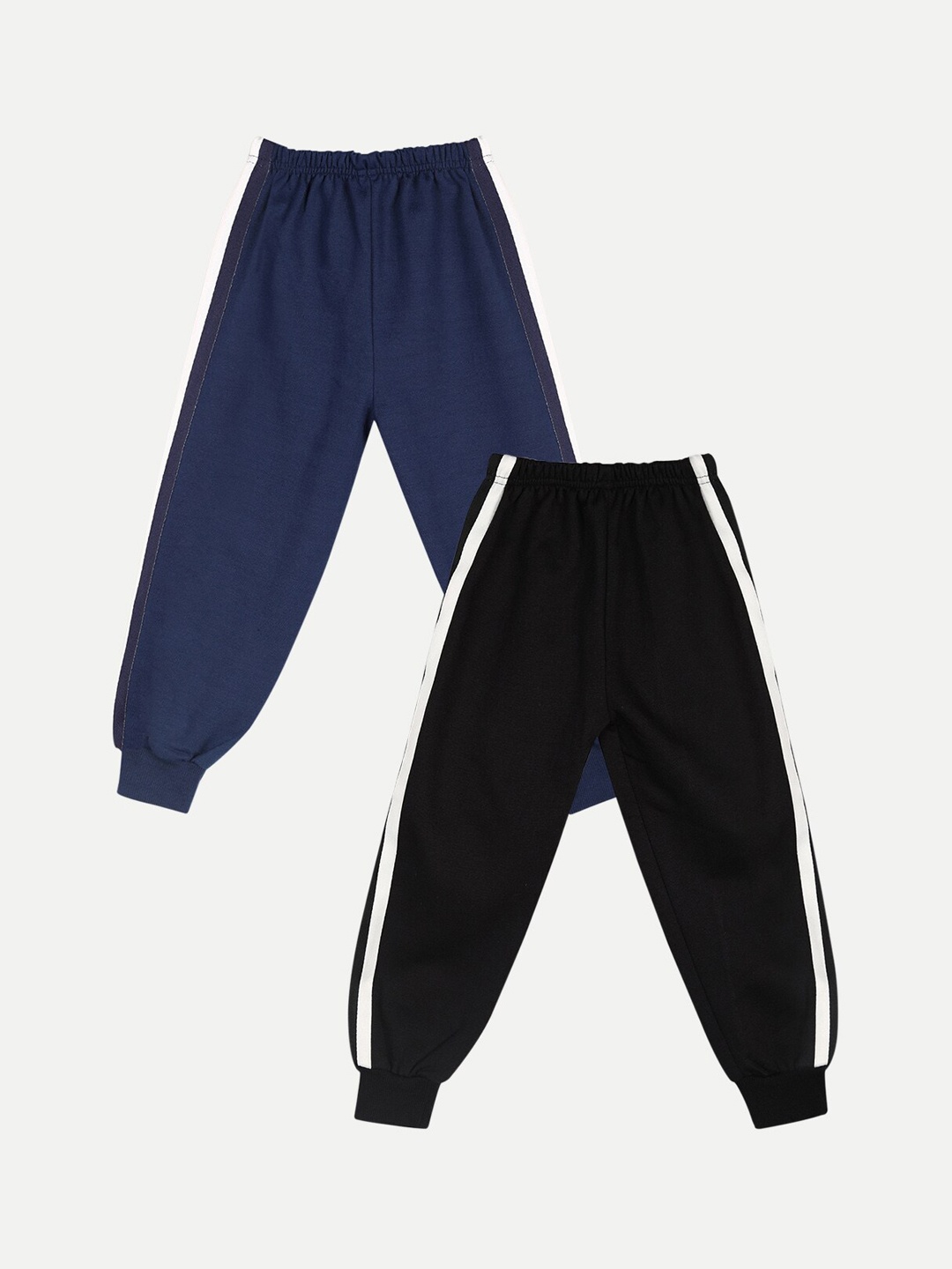 

Cutiekins Kids Navy Blue & Black Pack Of 2 Solid Organic Cotton Joggers