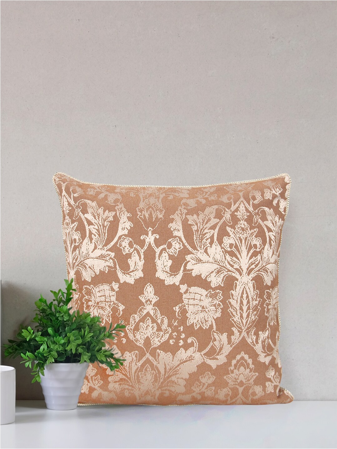 

Home Brown Printed Self Design Square Cushion Covers