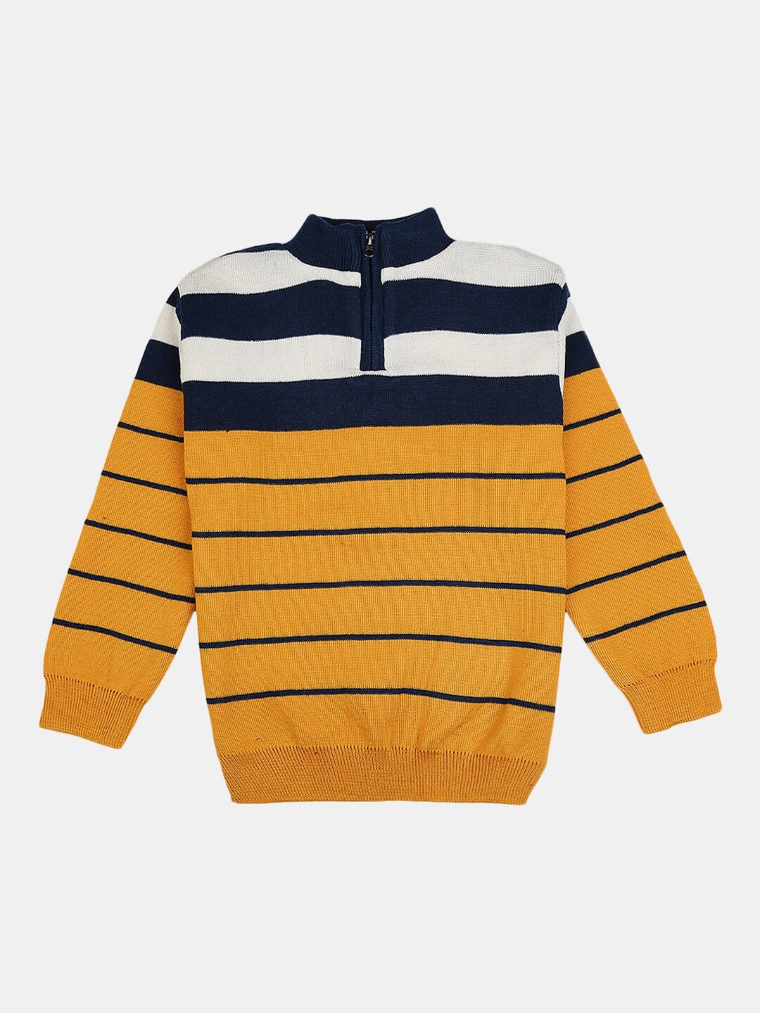 

V-Mart Boys Mustard Striped Sweatshirt