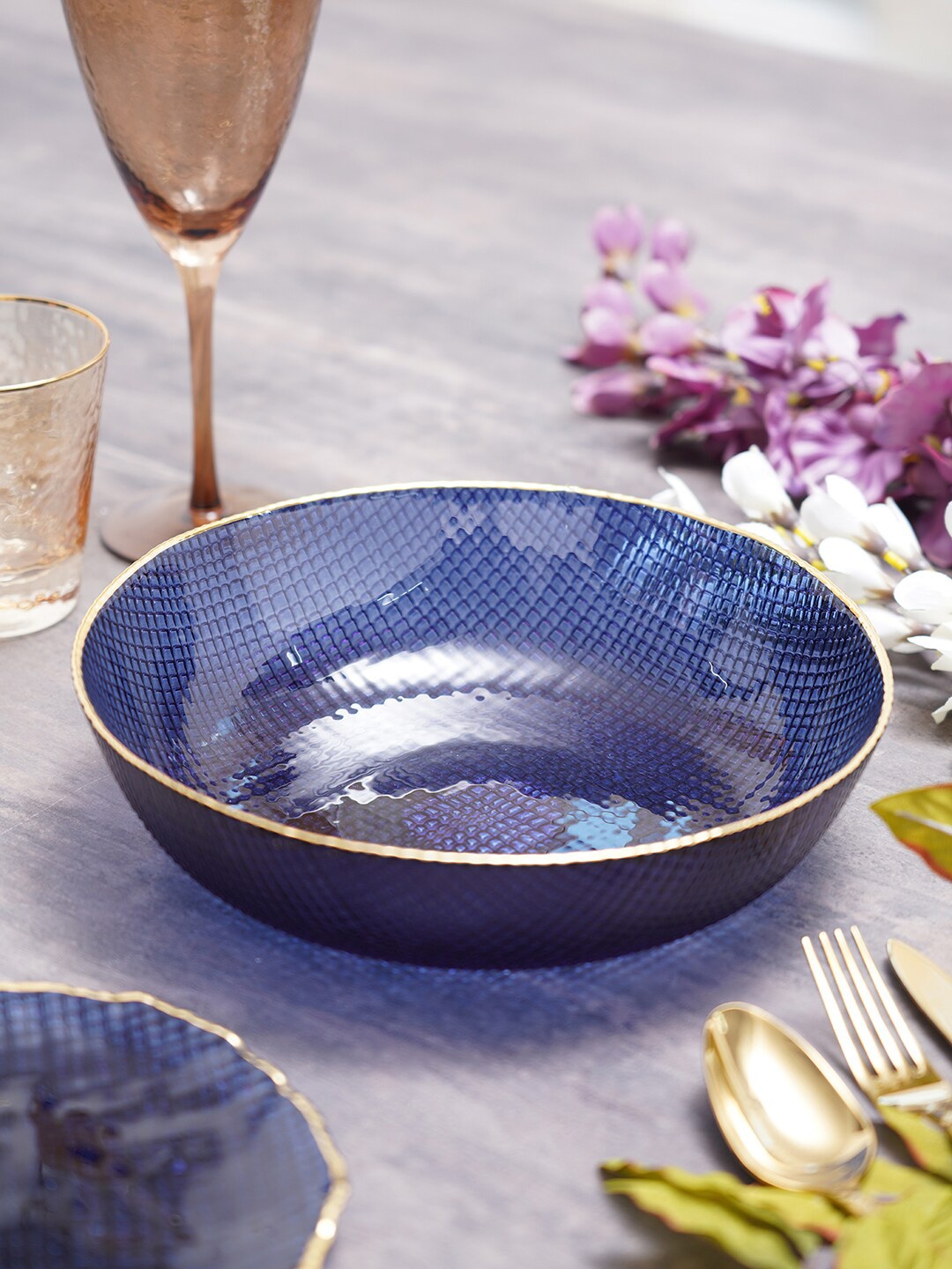 

Pure Home and Living Blue Fizz Serving Bowl