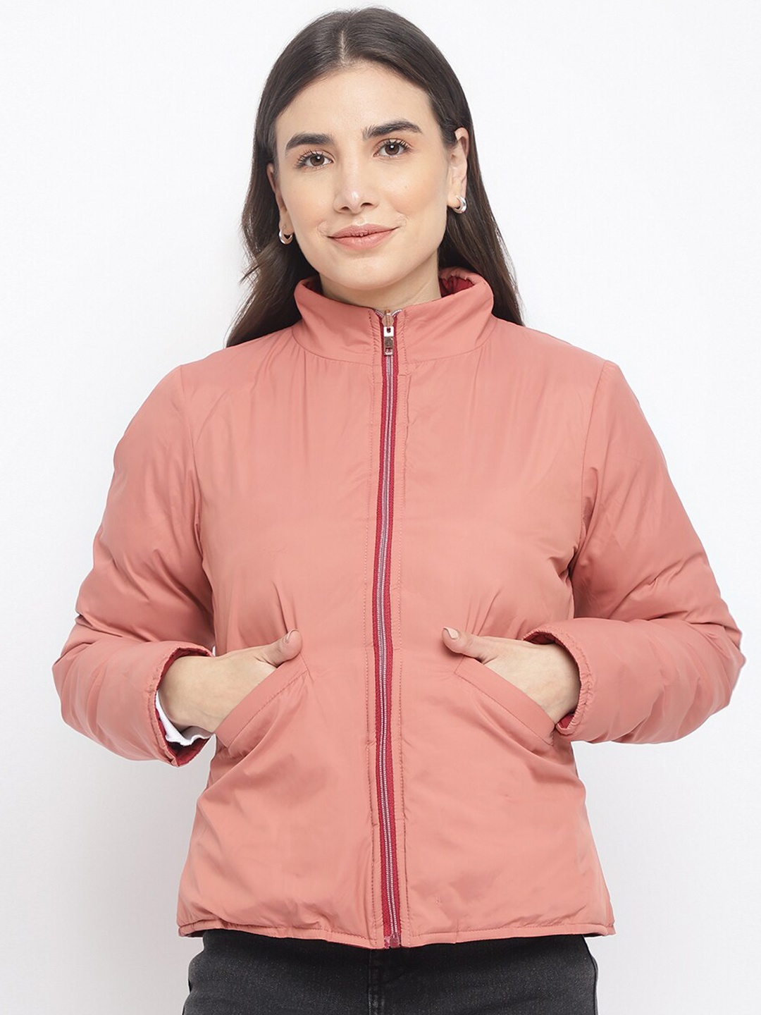 

Latin Quarters Women Red Puffer Jacket