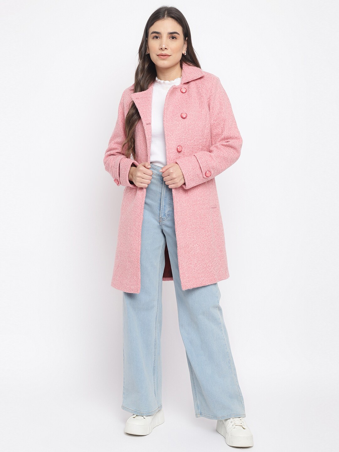 Latin Quarters Women Pink Longline Tailored Jacket