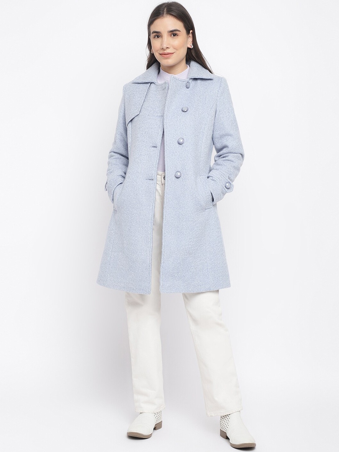 

Latin Quarters Women Blue Longline Tailored Jacket