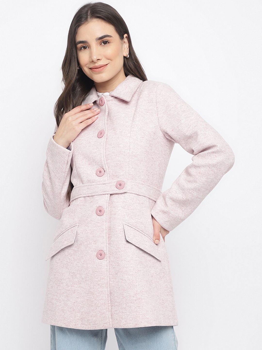 

Latin Quarters Women Pink Longline Tailored Jacket