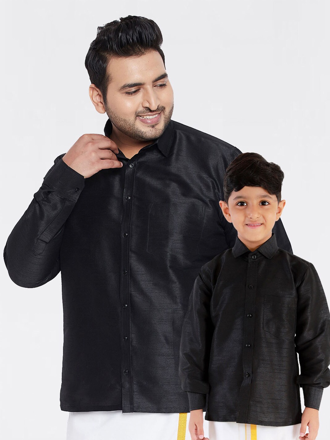 

VASTRAMAY Boys Black Premium Casual Shirt