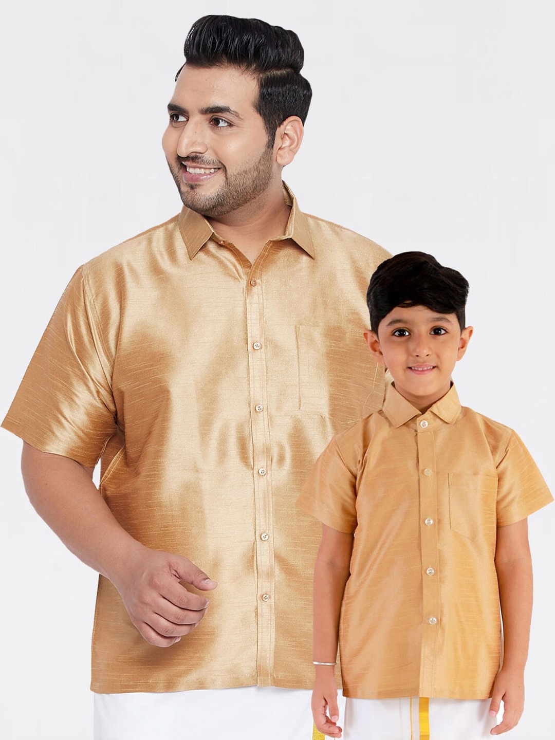 

VASTRAMAY Boys Rose Gold Premium Casual Shirt
