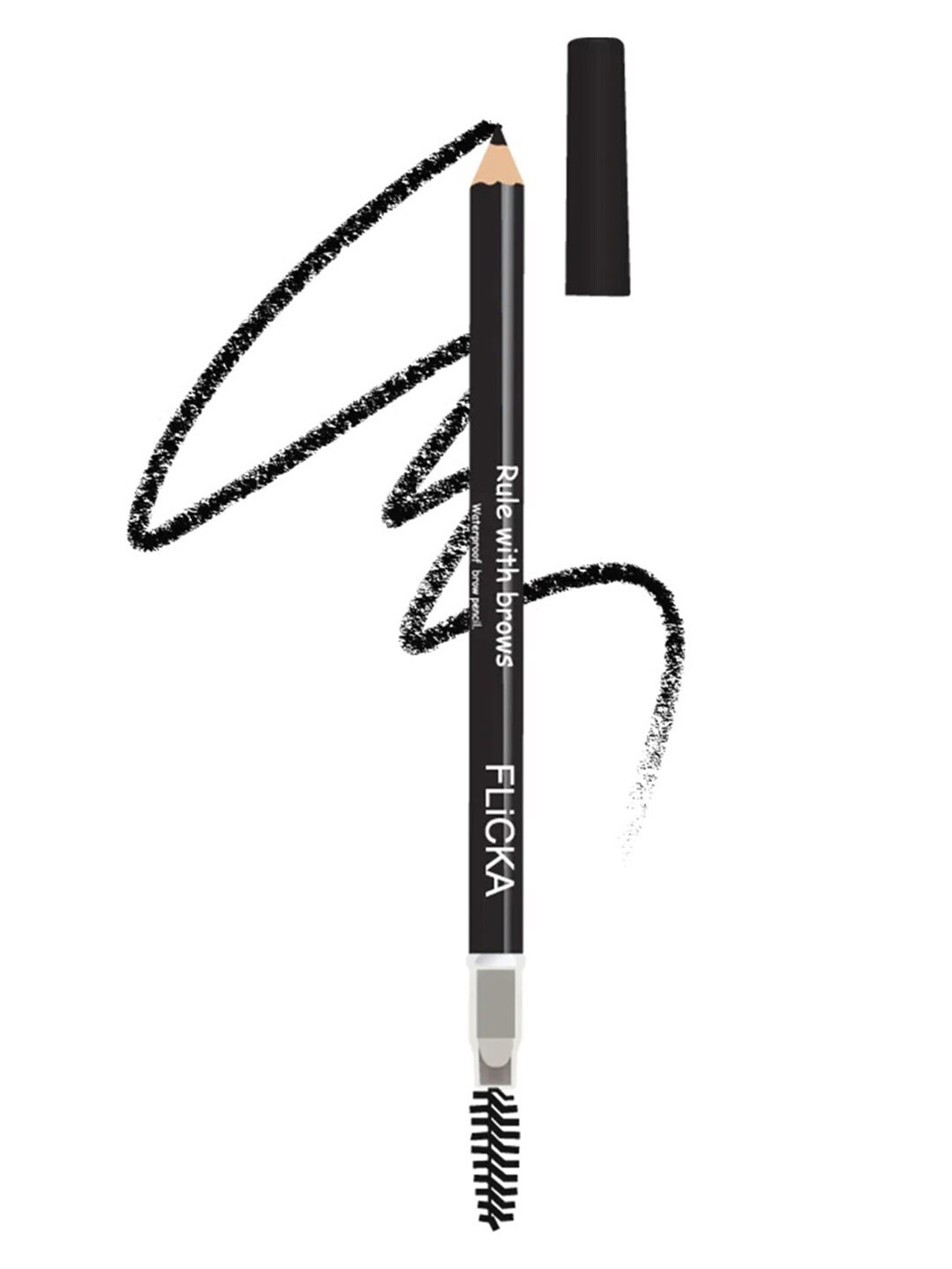 

FLiCKA Eyebrow Pencil with Triangular & Ultra-precise Pencil Point, Black